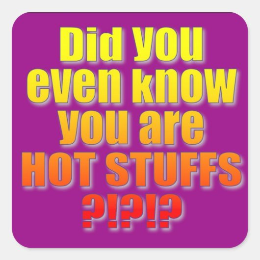 ホットスタッフズデカール! スクエアシール (正面)