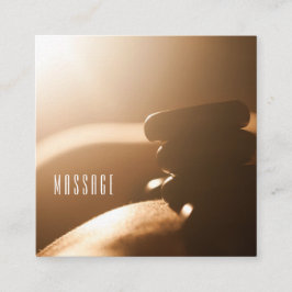ホットストーンズマッサージセラピー名刺 スクエア名刺