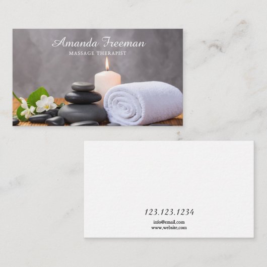 ホットストーンズモダンメッセージセラピー 名刺 (正面/裏面)