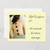 ホットストーンマッサージギフト券 (正面/裏面)