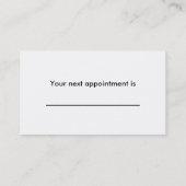 ホットストーンマッサージセラピスト名刺 予約カード (裏面)