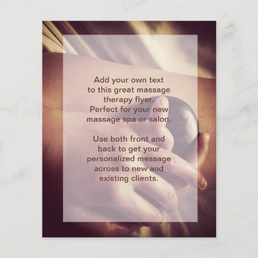 ホットストーンマッサージフォト チラシ (正面)