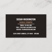 ホットストーンマッサージ、マッサージセラピスト 名刺 (裏面)