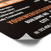 ホットストーンマッサージ、マッサージセラピーマッサージパーラー ポスター (角)