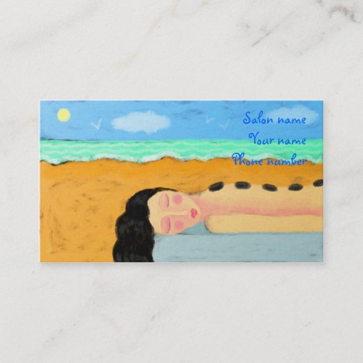 ホットストーンマッサージ 予約カード (正面)