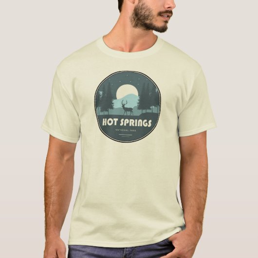 ホットスプリングス国立公園の鹿 Tシャツ (正面)
