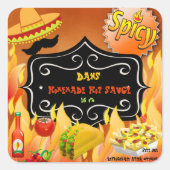 ホットソパーソナライズされたカラフルース スクエアシール (正面)