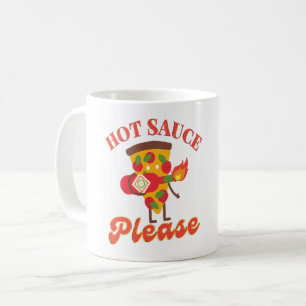 ホットソースお願い – 熱いピザソース愛 コーヒーマグカップ