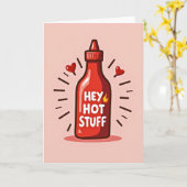 ホットソースのHey Hot Stuffカード カード (黄色い花)