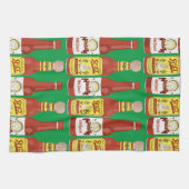 ホットソーススパイシーキャットピカンテグリーン キッチンタオル (横)