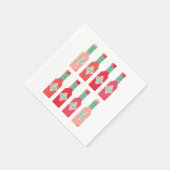 ホットソースボトルホット物スパイシーギフト スタンダードカクテルナプキン (角)