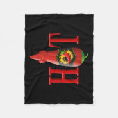 ホットソースボトル フリースブランケット (正面)