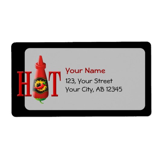 ホットソースボトル ラベル (正面)