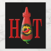 ホットソースボトル ワインラベル (シングルラベル)