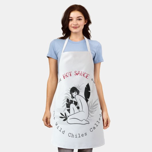 ホットソース エプロン (着用した状態)