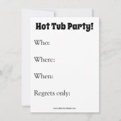 ホットタおもしろいブパーティの招待状 招待状 (裏面)
