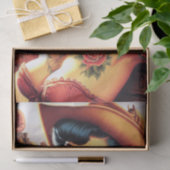 ホットタトゥー女性のカーボーイ 薄葉紙 (ギフト)