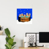 ホットタブにホイートテリア ポスター (ホームオフィス)