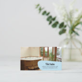 ホットタブ美しいスキンケアリラックスマッサージウェルネス 名刺 (スタンド正面)