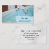 ホットタブ ビューティー スキンケア リラックス マッサージ ウェルネス 名刺 (正面/裏面)