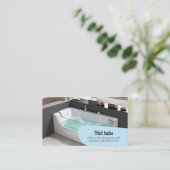 ホットタブ ビューティー スキンケア リラックス マッサージ ウェルネス 名刺 (スタンド正面)