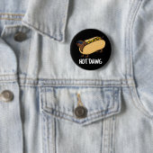 ホットダウおもしろいグホットドッグBun Pun Dark BG 缶バッジ (インサイチュ)