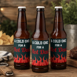 ホットダディのためのコールドビール ファーザーズデーギフト ビールラベル