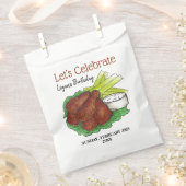 ホットチキンウィングズ祝ズ誕生日パーティー フェイバーバッグ (クリップ留めされた状態)