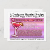 ホットチャチャさくらんぼマルティーニレシピ葉書 ポストカード (正面/裏面)