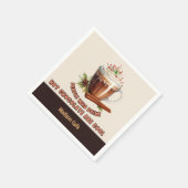 ホットチョコクールピープル名前をカスタムする スタンダードカクテルナプキン (角)