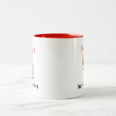 ホットチョコパーソナライズされたコレートキッズクリスマス ツートーンマグカップ (中央)