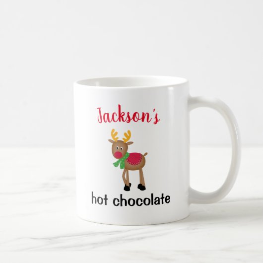 ホットチョコパーソナライズされたレートキッズの祝日 コーヒーマグカップ (右)