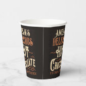 ホットチョコパーソナライズされたレートレシピクリスマスココア 紙コップ (右)