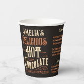 ホットチョコパーソナライズされたレートレシピクリスマスココア 紙コップ (正面)