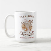 ホットチョコモダンコレートネーム大きなクリスマスマグ コーヒーマグカップ (左)