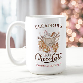 ホットチョコモダンコレートネーム大きなクリスマスマグ コーヒーマグカップ