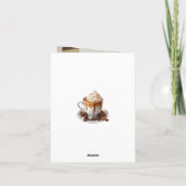 ホットチョコモダンコレートフォトメリークリスマスカード シーズンカード (裏面)