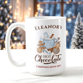 ホットチョコモダンラージブルーネームクリスマスマグ コーヒーマグカップ