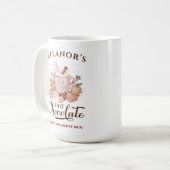 ホットチョコモダンレート大名ピンククリスマスマグ コーヒーマグカップ (正面左)