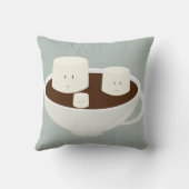 ホットチョコレートで笑顔のマシュマロ クッション (裏面)