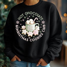 ホットチョコレートとクリスマスクッキークラブ パステルピンク スウェットシャツ