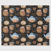 ホットチョコレートとシナモンバーンズ ラッピングペーパー (フラット)