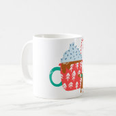 ホットチョコレートとジンジャーブレッドマン コーヒーマグカップ (正面左)