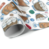 ホットチョコレートとフェスティバル味 ラッピングペーパー (ロールコーナー)