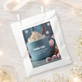 ホットチョコレートとホイップクリーム居心地の良いベビーシャワー フェイバーバッグ