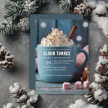 ホットチョコレートとホイップクリーム居心地の良いベビーシャワー