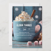 ホットチョコレートとホイップクリーム居心地の良いベビーシャワー 招待状 (正面)