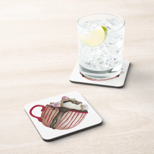 ホットチョコレートとマシュマロのココアサンデー コースター (右側)