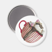 ホットチョコレートとマシュマロのココアサンデー マグネット (正面/裏面)