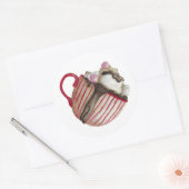 ホットチョコレートとマシュマロのココアサンデー ラウンドシール (封筒)